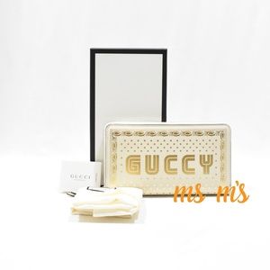 NIB Gucci SEGA SCRIPT GUCCY Zip Around Wallet